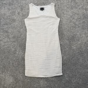 Slinky Brand Dress M Vintage Y2K Stretchy Bodycon Textured Bridal Shower Summer